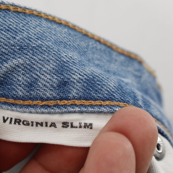 SLVRLAKE Jeans Womens 24 L29 Virginia Slim Destroyed Straight Leg Cotton Denim - Picture 12 of 12